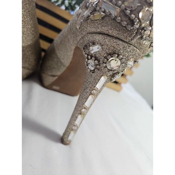 Gianni Bini Stiletto Heels Sparkle Rhinestone Wedding Formal Size 8.5 - Picture 11 of 12